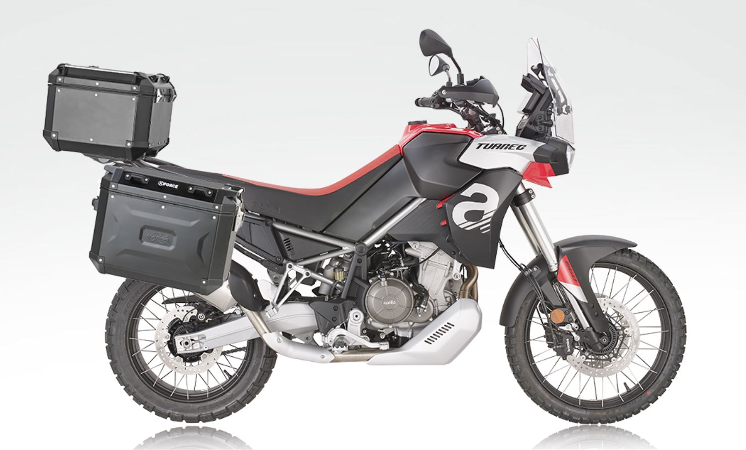 Kappa Bike Luggage K’FORCE MONOKEY Full Luggage System Black For Aprilia Tuareg 660 ABS 2021-2024